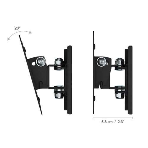 AVF Steel Tilt and Turn Monitor Wall Mount for 13" to 27" Screens in Black 3