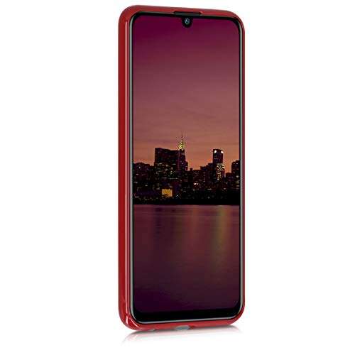 kwmobile TPU Case Compatible with Huawei P Smart (2019) - Case Soft Slim Smooth Flexible Protective Phone Cover - Dark Red 2