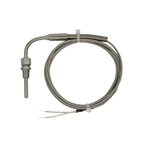 DJ Type Thermocouple Temperature Sensors for Exhaust Gas with 90° Bend Probe, 1/8” Compression Fittings & 3.3 ft Lead Cable 1