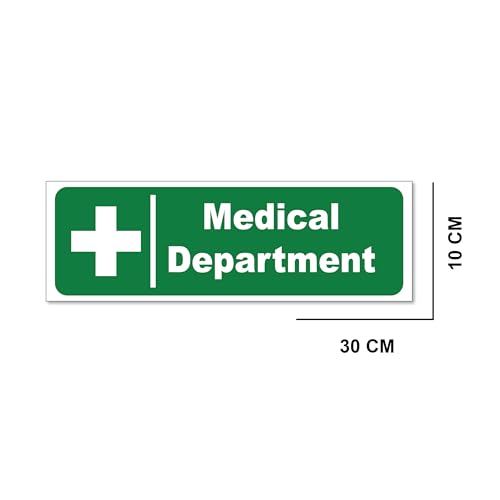 SIGN EVER Medical Department First Aid Sign Board For Hospital Clinic Bank Office Medical Shop Factory Message Signage No Entry Sign Boards hospital accessories L x H 33 Cm x 10 Cm 5