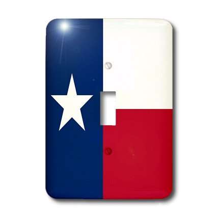 3dRose lsp_158447_1 Flag Of Texas Tx Us American United State Of America Usa Blue Red White The Lone Star Flag Single Toggle Switch 2