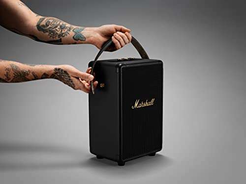 Marshall Tufton Portable Bluetooth Speaker, Black & Brass 4