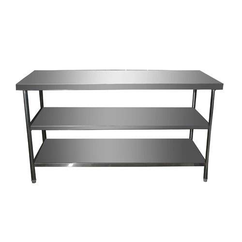 DG DEXAGLOBAL DG Stainless Steel Work Table-Commercial Grade -2 Under Shelf; 45 x 26 x 34 LxBxH in Inch Approx 5 Year Warranty
