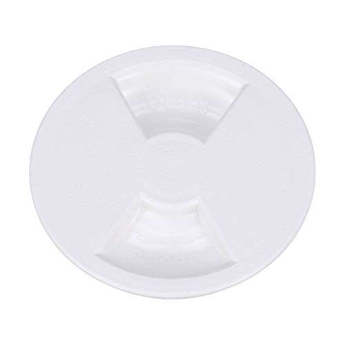 Attwood 12790-3 Deck Plate Inspection Port, 4-Inch Diameter, White ABS Plastic Construction, Pre-Drilled Flange 3