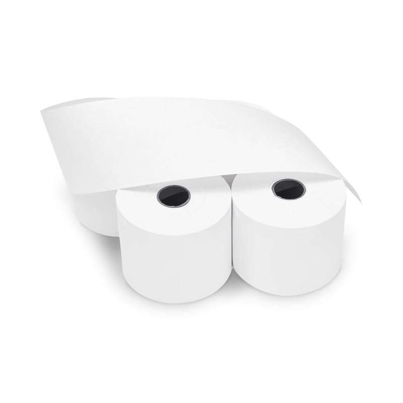 [Pack of 100 Rolls] Adding Machine Tape/Calculator Paper Rolls 2-1/4 x 150 Feet 1 Ply White Bond Paper for El-1750 1801 P23 Printing Calculator 10 Key 5