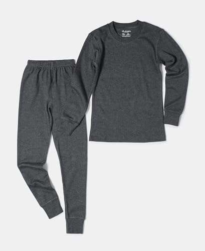 Jockey KT01 Unisex Kid's Super Combed Cotton Rich Thermal Long John with Stay Warm and Stay Fresh Treatment_Charcoal Melange_3-4 Yrs 2