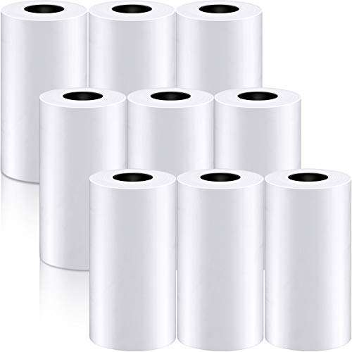 9 Piece Glossy Printable Sticker Paper Thermal Paper Mini Film Photo Printer Paper Direct Thermal Paper for Pocket Mobile Thermal Printer 57 x 30 mm (White) 1