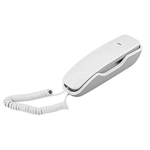Corded Telephone Landline Phone Hanging Wired Wall Mounted Phone (White) 1