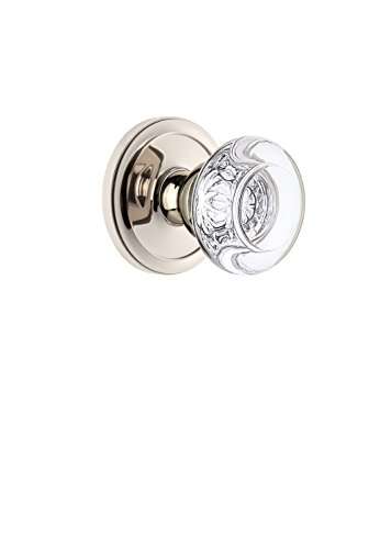 Grandeur 810601 Circulaire Rosette Double Dummy with Bordeaux Crystal Knob in Polished Nickel