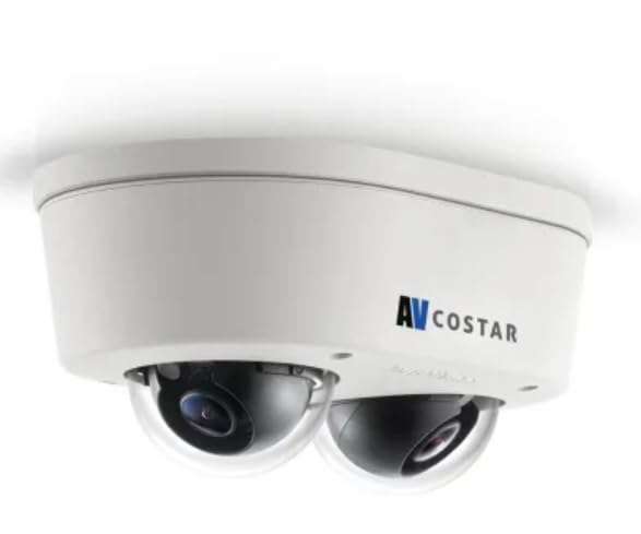 Arecont Vision AV4856DN-28-4MP 2-Sensor Camera, 2 x 1920x1080, 2 x 2.8mm MP Lenses, Remote Focus, H.265/H.264 MicroDome Duo LX 1