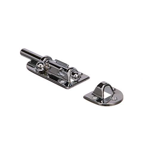 Seachoice Marine-Grade Barrel Bolt, Chrome-Plated Bronze, 4-7/16 in. X 1-7/8 in. 3