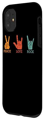 iPhone 11 Peace Love Rock And Roll Sign Phone Case Rock Music Lovers Case 2