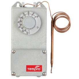 Tempro Industrial 24" Remote Bulb Line Voltage Temperature Controller TP520B, Heat/Cool, Nema 4X