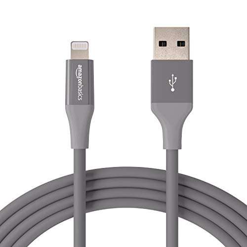 AmazonBasics Apple Certified Lightning to USB Charge and Sync Cable, Advanced Collection, 10 Feet (3 Meters) - Grey 1