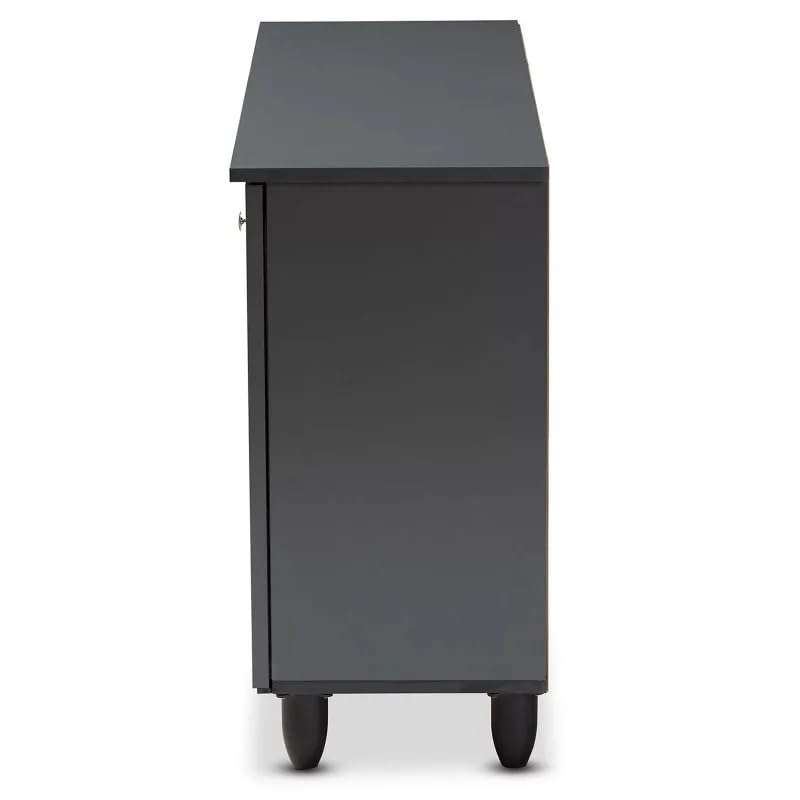 Hoe Rack Cabinet for Entryway Shoe Cabinet Three-Door Wooden Entrance Shoe Cabinet Home Office Storage Cabinet Living Room Entrance Shoe Cabinet Shoe Organisers 6