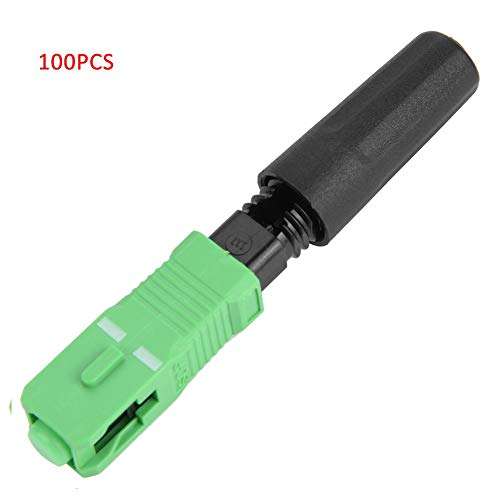 100Pcs Fiber Optic Cable Adapter SC/APC Embedded Optic Fiber Quick Fast Connector Connecting Adapter(Straight Plug) 6
