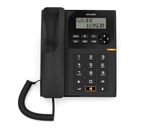 Alcatel New T-58 Black Corded Landline Phone with Caller id and Speaker with Attractive Design 2