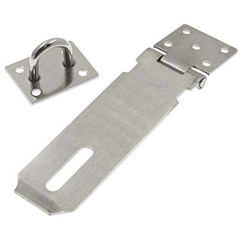 SiinvdaBZX 2 Pcs 5 Inch Padlock Hasp Stainless Steel Door Hasp Latch Lock Security Door Clasp for Sliding door, Barn door 3