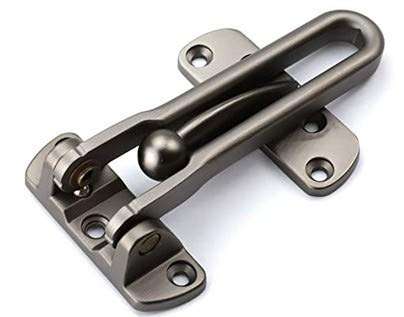 TOGU 4 Pack Swing Bar Door Guard Gate Latches Door Security Guard,Burglar-Proof Padlock Door Clasp for Home,Apartment,Hotel,Motel,Dormitory,Black Nickel Finish 1