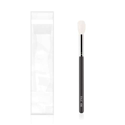 PAC Powder Brush 036 | Synthetic Bristle Makeup Brush | Blending Brush for Setting Powder Formulation | Medium Coverage Application | Black - 1 Brush 5