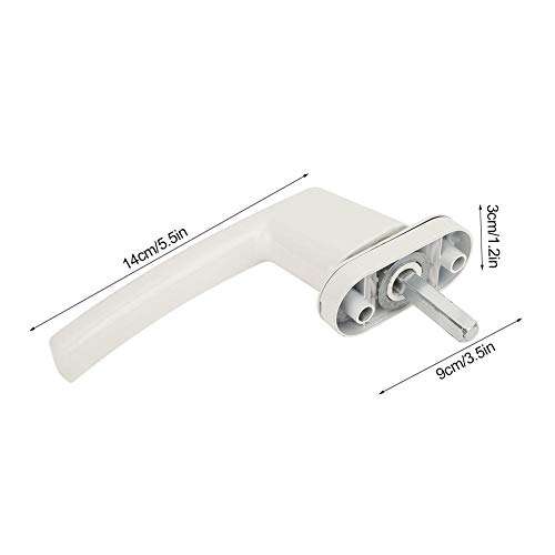 Home Window Handle, Home Hardware Accessories White Door Handle, for Home Plastic Window Flat Opening Door Steel Door 6