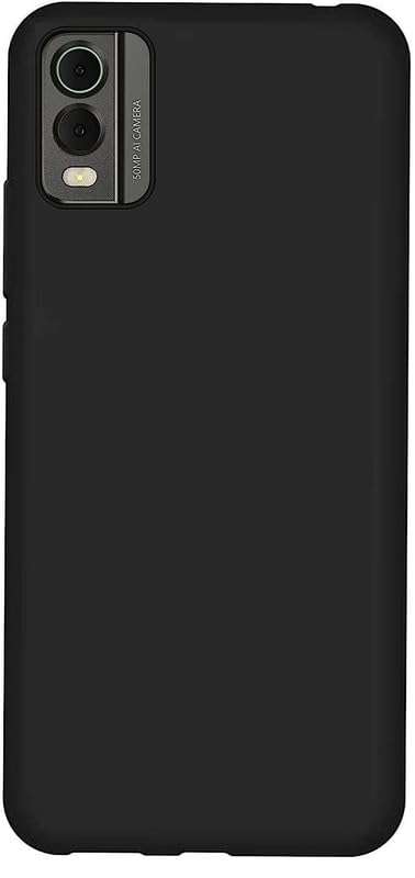 SkyTree Nokia C32, [Bumper] Exculsive Silicon Candy with Anti Dust Plugs Shockproof Slim Back Cover Case for Nokia C32 6.5" - Black