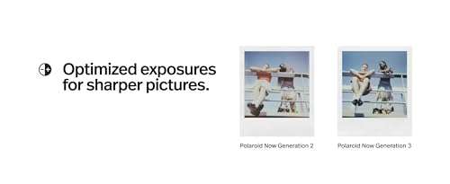 Polaroid Now 3rd Generation I-Type Instant Camera + Film Bundle - Now Black Camera + 16 Color Photos (6560) 4
