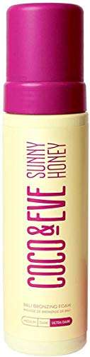 Coco & Eve Sunny Honey Bali Bronzing Foam (Ultra Dark). Natural Sunless Self Tanner Mousse. Anti Cellulite, Anti Aging, Organic Sunless Self Tanning Lotion 1