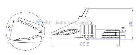 TestHelper 5sets AC262 Testing Probe Insulated Alligator Crocodile Clip Clamps 4mm Banana Plug Socket 5pcs Red and Black 2
