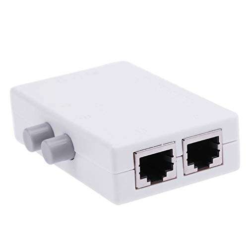 Mini 2 Port RJ45 Network Ethernet Network Box Switcher Dual Port Manual Sharing Switch Adapter HUB 1