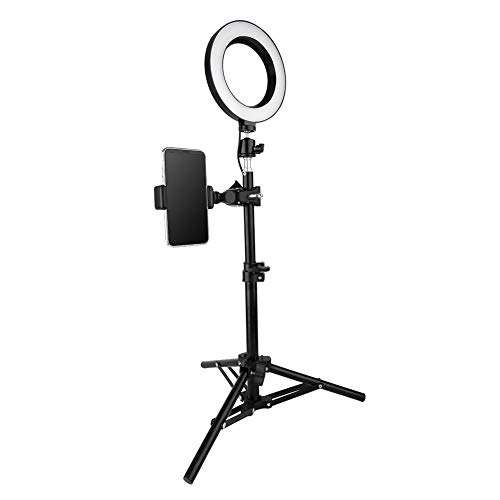 LED Ring Light LED Video Soft Light LED Bi-Color Studio Round Lighting Photography Continuous Softbox Lighting Kit 6" USB LED Video Light Dimmable Ring Lamp for Gaming Studio 2