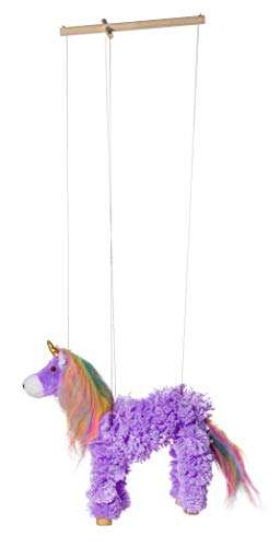 Artisan Owl Rainbow Mane Magical Unicorn Marionette Yarn Puppet (Purple) 5
