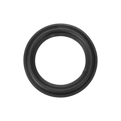 uxcell 4Inch Speaker Rubber Edge Folding Ring Horn Replacement Parts for Speaker Black 1