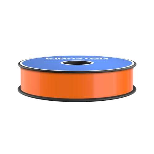 Kingston Premium Vinyl Label Tape, Orange, 1" x 150' for DuraLabel, LabelTac, VnM SignMaker, SafetyPro, Viscom and Others