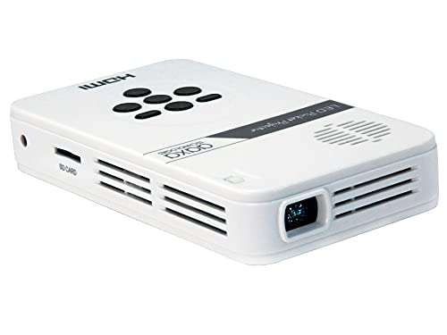AAXA Technologies KP-101-01 AAXA LED Pico Micro Video Projector - Pocket Size Portable Mobile Mini Projector with mini-HDMI, built-in Media Player & Speakers, 3.5mm Aux Out, Micro SD/USB readers and 80 Min Lithium-Ion Battery 1