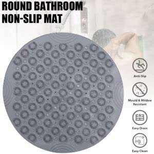 Portible Non-Slip Bath Mat | Bathroom Shower Mat | Silicone Dead Skin Brush | Bathroom Supplies Carpet [40 x 40 Cm] (Multi-Color, Pack of 1). 5