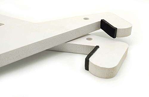 VAH White X Detachable Laptop Vertical Holder Wooden Laptop Stand for Macbook Air or Pro and Hp Dell Acer Toshiba Lenovo Sony Asus Laptop 5