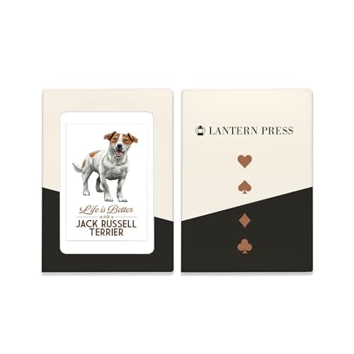 Lantern Press Jack Russell Terrier, Life is Better, White Background (52 Playing Cards, Poker Size Card Deck with Jokers) 4