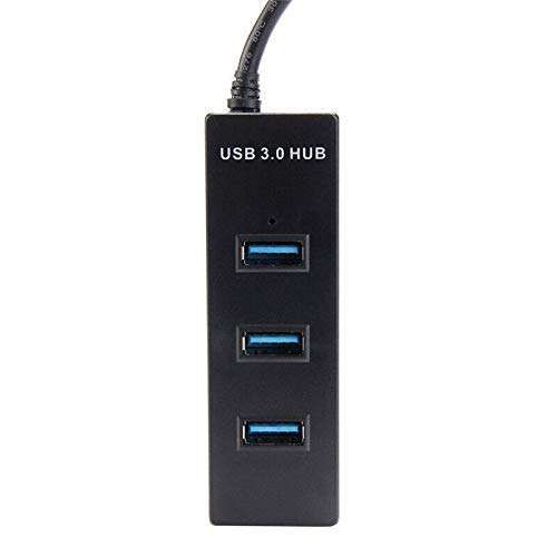 yan 4-Port USB 3.0 Hub 5Gbps Portable Compact for PC Mac Laptop Notebook Desktop 1