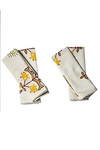 CONTRAST LIVING SmarekA Hand Block Printed Kitchen Towel/Dish Towel/Hand Towel Multi Color Set of 3 Pcs 4