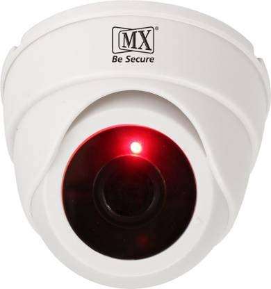 MX Fake Dummy Camera - Realistic Looking CCTV Camera with Flashing Red Light for Home & Office Use (White) Pack of 1