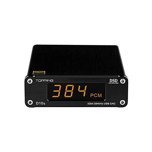 Linsoul Topping D10S HiFi USB DAC with ES9038Q2M Chip, Analog Digital Output (Black) 1
