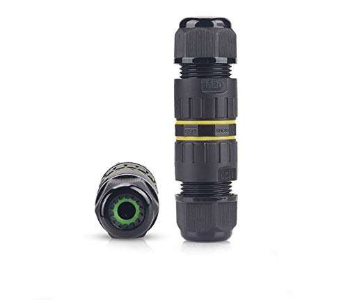 Junction Box Outdoor Waterproof Cable Connector, M20, IP68, Used for Maintenance and Power Expansion. Suitable for 5-core Cables (5mm-12mm) 1
