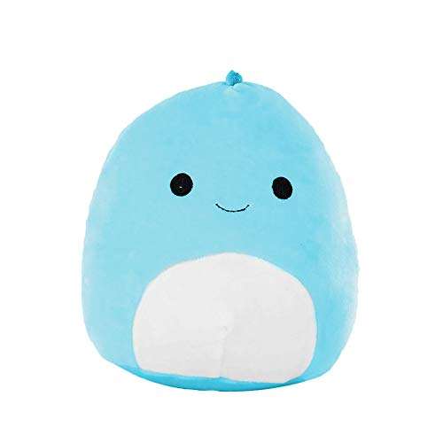 Kexle 3D Dinosaur Plush Toy Pillow, Stuffed Animals Plush Toys Toddler Dinosaur Doll Plushies for Boys Girls Small Stuffed Animal Decorations for Kids, Soft Lumbar Back Cushion (Blue-25CM) 1