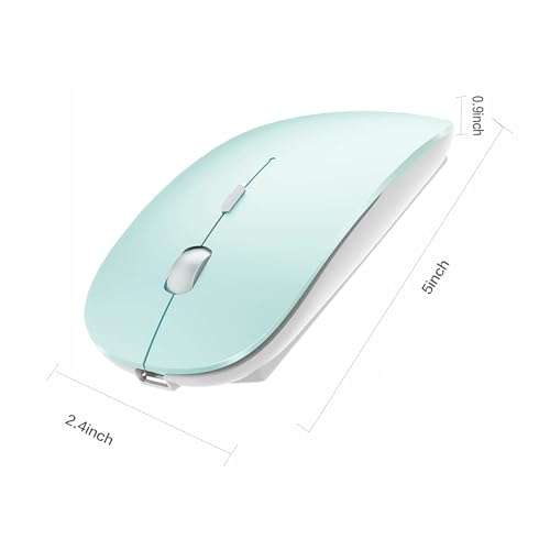 Bluetooth Wireless Mouse for Mac Laptop Chromebook Windows Desktop Computer Notebook PC MacBook iPad Pro Air, Rechargeable Wireless Mouse(Blue) 3