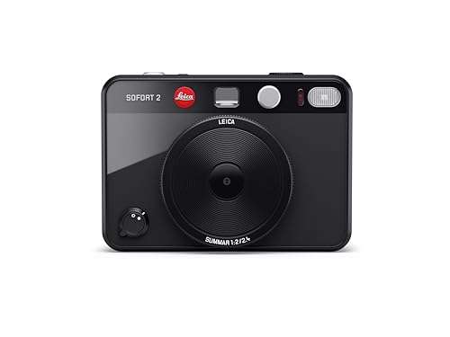 Leica Sofort 2 Digital and Instant Photo Camera with LCD Display, Two Shutter Releases, 10 Lens Effects, and Leica FOTOS App Support (Black) 1