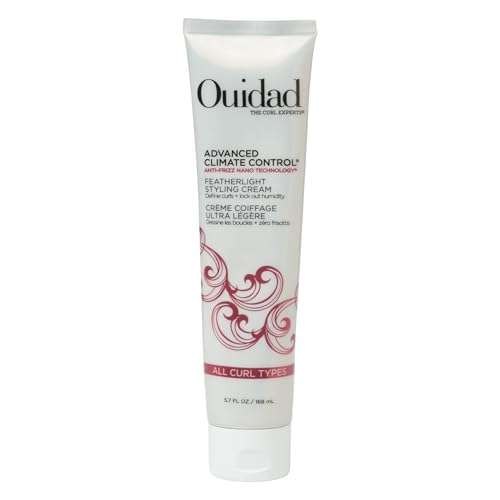 Ouidad Advanced Climate Control Styling Cream, 5.7 fl oz, Featherlight Curl Cream for Curly Hair, Shiny, Hydrated & Frizz-Free Curls, Sulfates, Parabens & Cruelty-Free Curly Hair Products 1