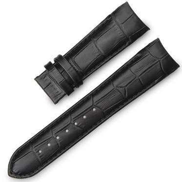 g24 Compatible 24mm Curved Leather Watch Strap Fits Curvedend Watches Without Buckle (Black) 2