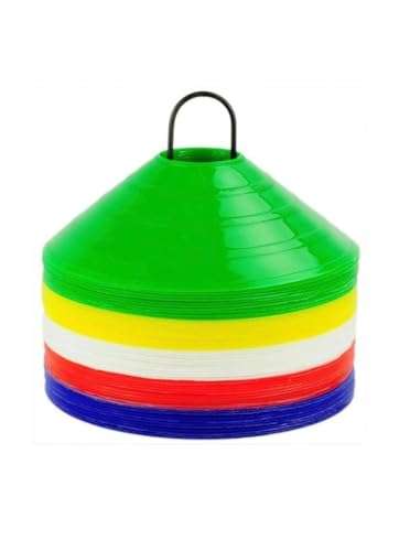 Tasco Sports Plastic Space Marker Agility Soccer Cones for Training, Football, Kids, Sports, Field Cone Markers (Multicolor, 15 Cones Set) with Carry Bag (Plastic, 15 pcs)