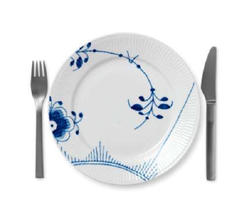 Royal Copenhagen 1017365 Blue Fluted Mega Plate Plate, 8.7 inches (22 cm), Wedding Gift, Gift 2